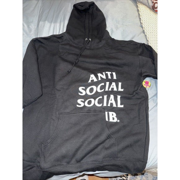NWT Authentic Anti Social Social Club Cut Off Logo Hoodie Size XL Black ASSC